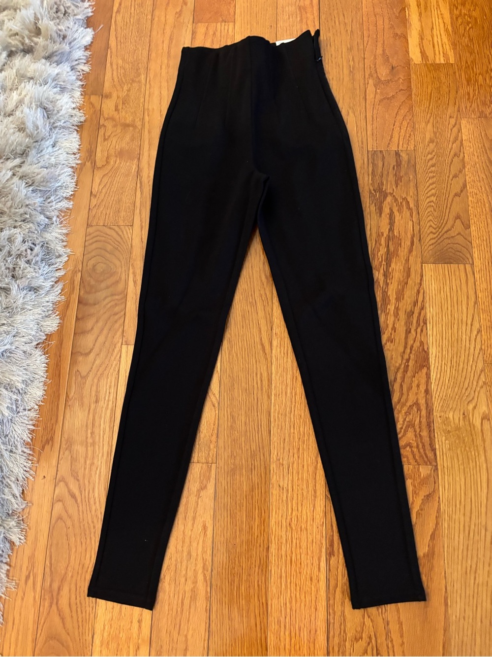 Zara Black Ponte High-Waist Tapered Leggings - Picture 2 of 6